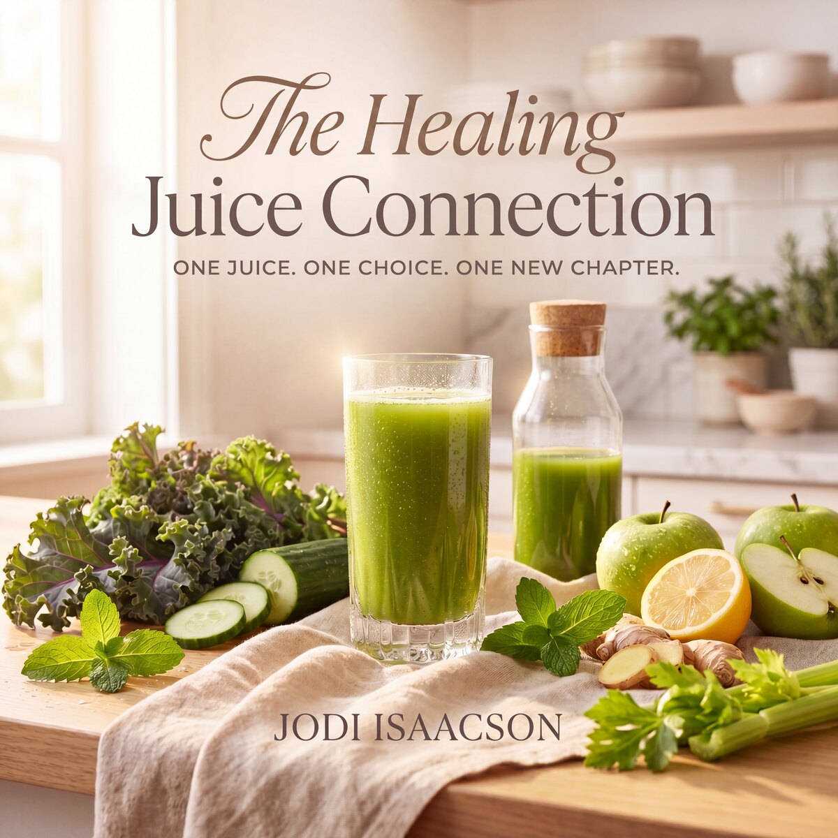 The Healing Juice Connection cookbook cover by Jodi Isaacson